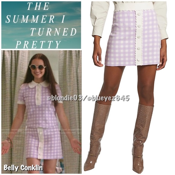 Maje Dresses & Skirts - Maje “Jimmy” parme gingham skirt FR36/US4 NWT